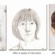 Adult student progress in art class