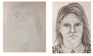 Showing the progress of art classes for adult student
