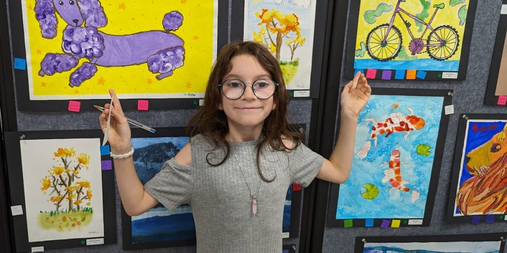 Millie learned the passion for art