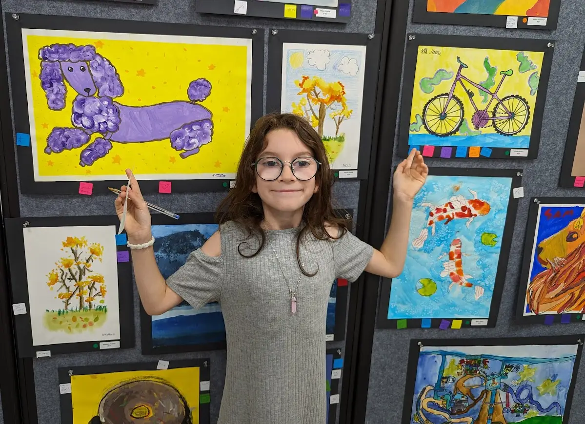 Millie learned the passion for art