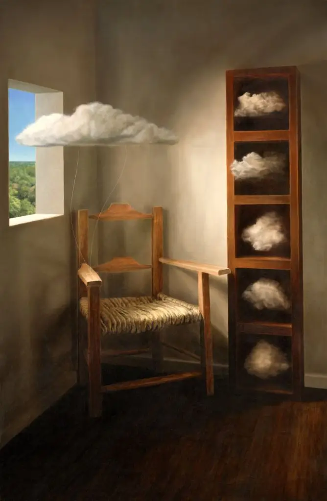 A Corner of Dreams, oil on canvas, 36x24 by Ms. Marlene