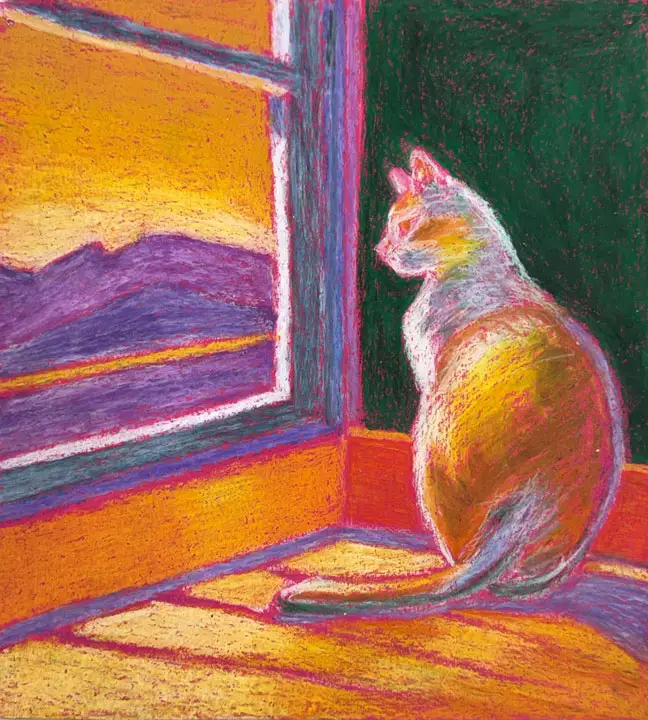 Oil Pastel drawing by Luz Marie Iturbe