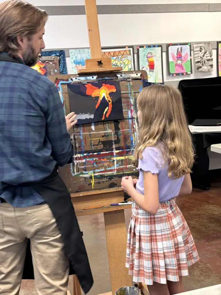 Mr. Jason Teaching an art student