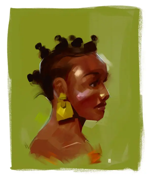 Portrait. Digital Art with Procreate. By Jonathan Akene